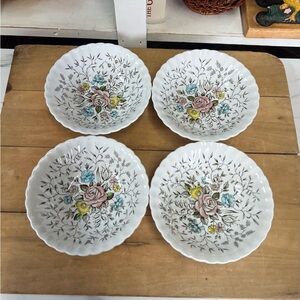 Vintage British anchor England floral bouquet cereal bowls replacement